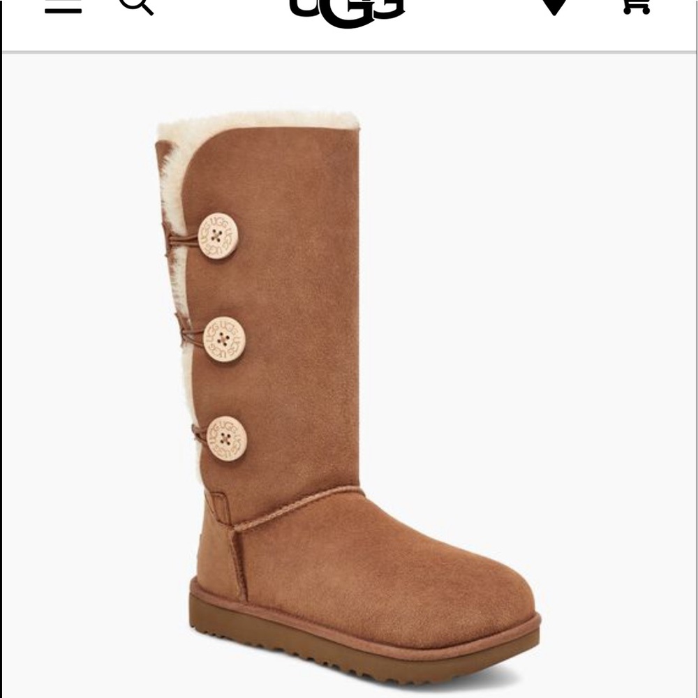 Ugg Bailey Button Triple Boot in Chestnut